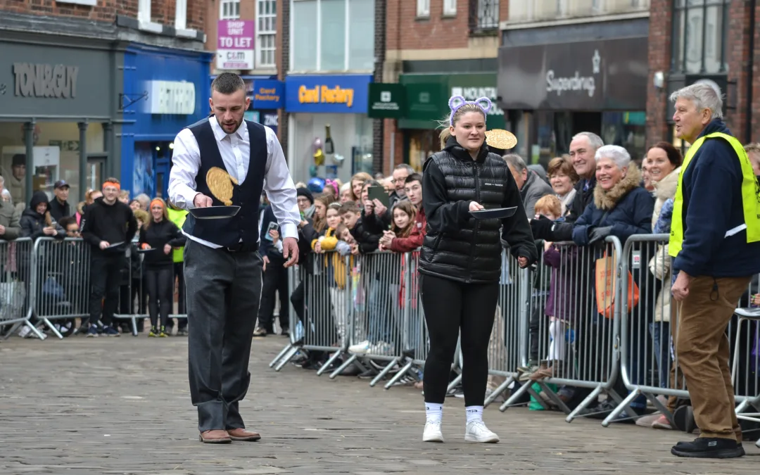Flippin’ fantastic! East Cheshire NHS Charity’s annual pancake race returns to Macclesfield for 2024