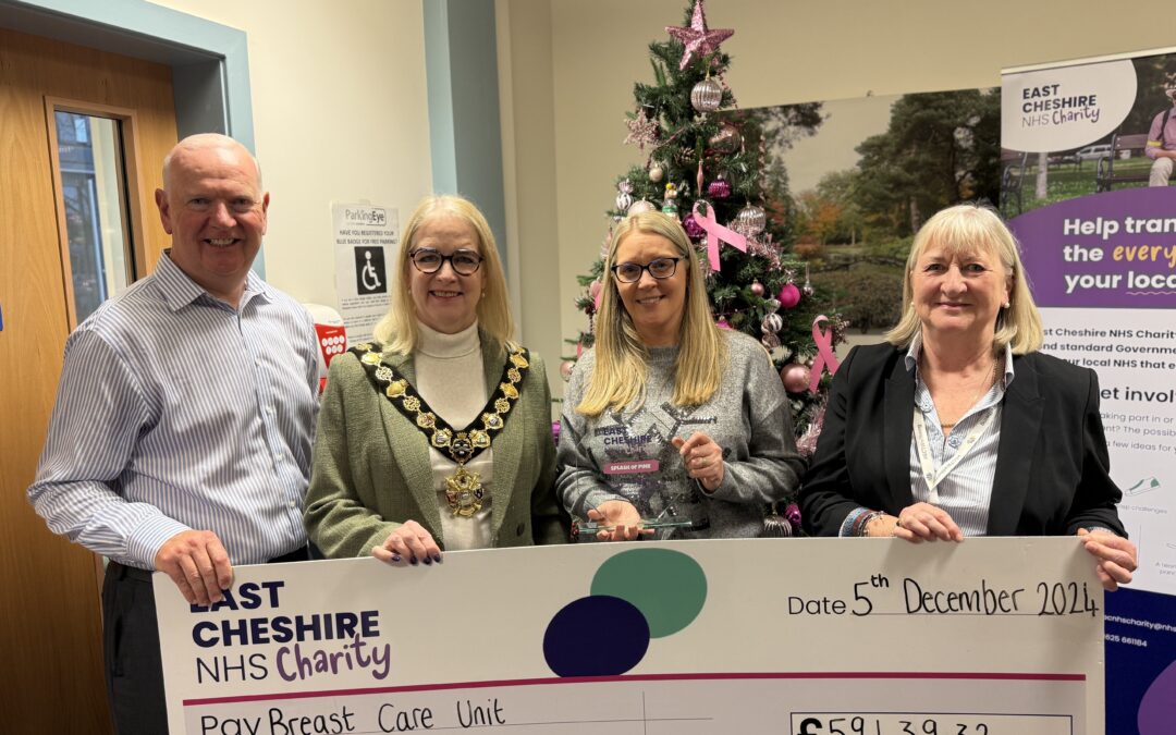 Cheshire woman nominated for award after raising nearly £60,000 for Macclesfield Hospital