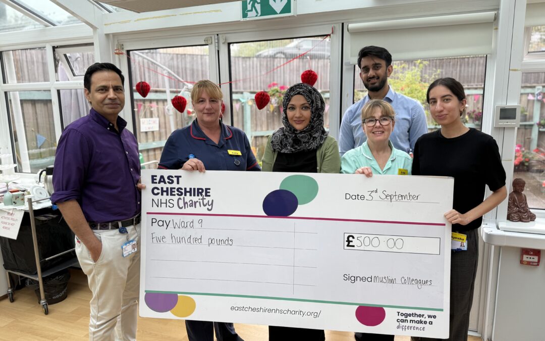 Muslim colleagues at East Cheshire NHS Trust thanked for their generous donation to Ward 9
