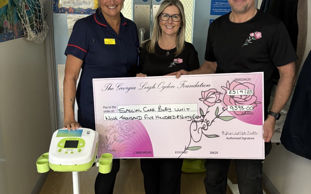 Cheshire family’s generous donation provides vital support for babies at Macclesfield Hospital
