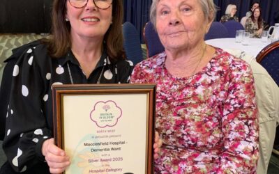 Dementia garden at Macclesfield Hospital wins silver at North West in Bloom Awards