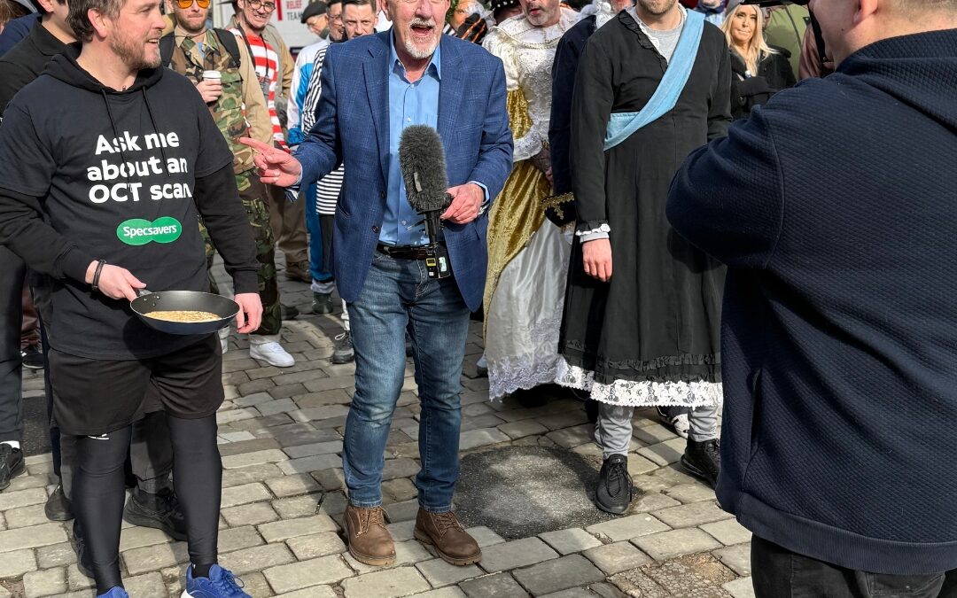Macclesfield smashes Pancake Race for local NHS charity